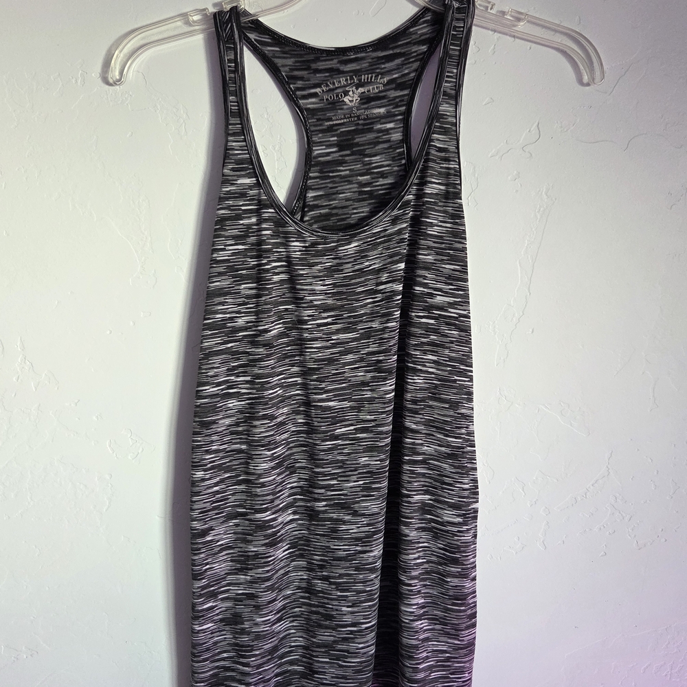Beverly Hills Polo Club Black and White Tank Top